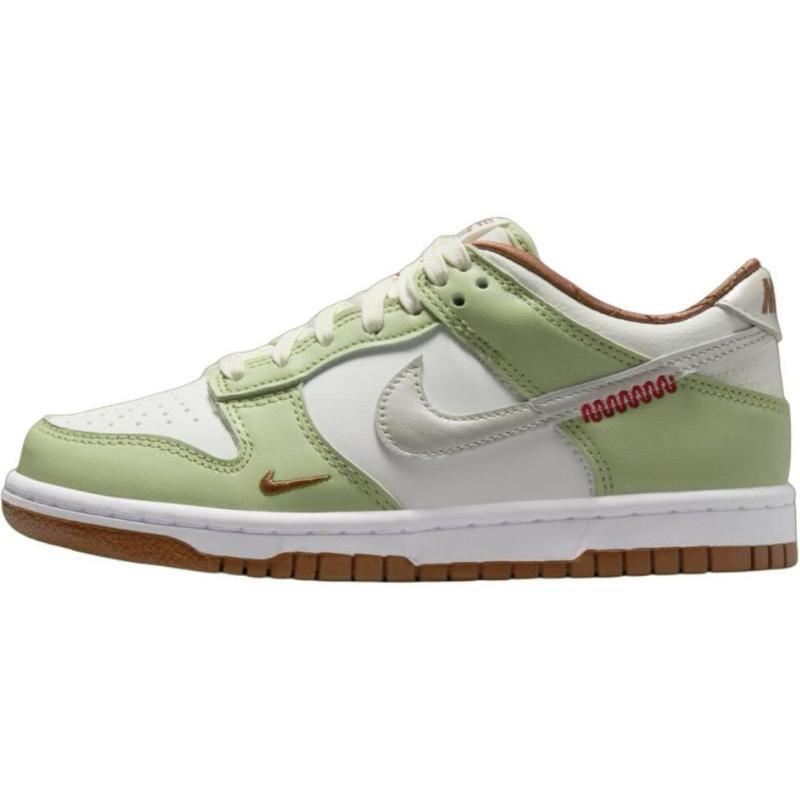 Nike Кроссовки Dunk Низкие Противоскользящие Износостойкие для Катания на Скейтборде Детские Зеленые Кроссовки HV6001-101
