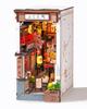 ROBOTIME 3D Puzzle Book Nook Kit 3D Деревянный пазл Японский стиль Izakaya Craft Деревянный набор для ручной работы Миниатюрный кукольный домик Комплект для сборки книжной подставки
