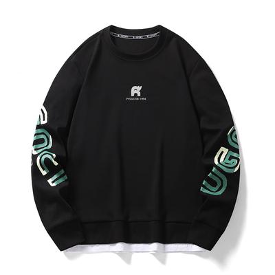 Мужской свитер Весенний простой свитер с круглым вырезом и буквенным принтом