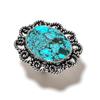 Тибетская бирюза драгоценный камень 925 стерлинговое серебро подарок ювелирное изделие кольцо размер 8