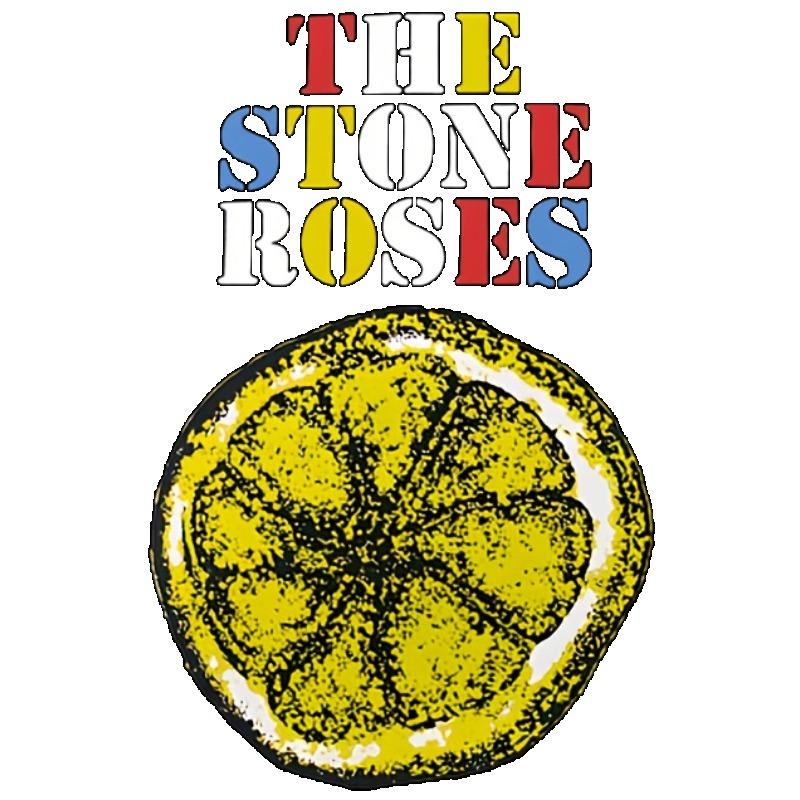 Черная футболка The Stone Roses с принтом лимона и названием группы для повседневной носки