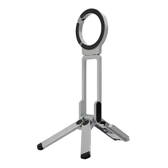 Magnetic Travel Phone Holder Portable Rotating Clip for Backpack & Selfie 5-in-1 Mode Foldable Phone Stand for Vlogging Live Streaming Adventure