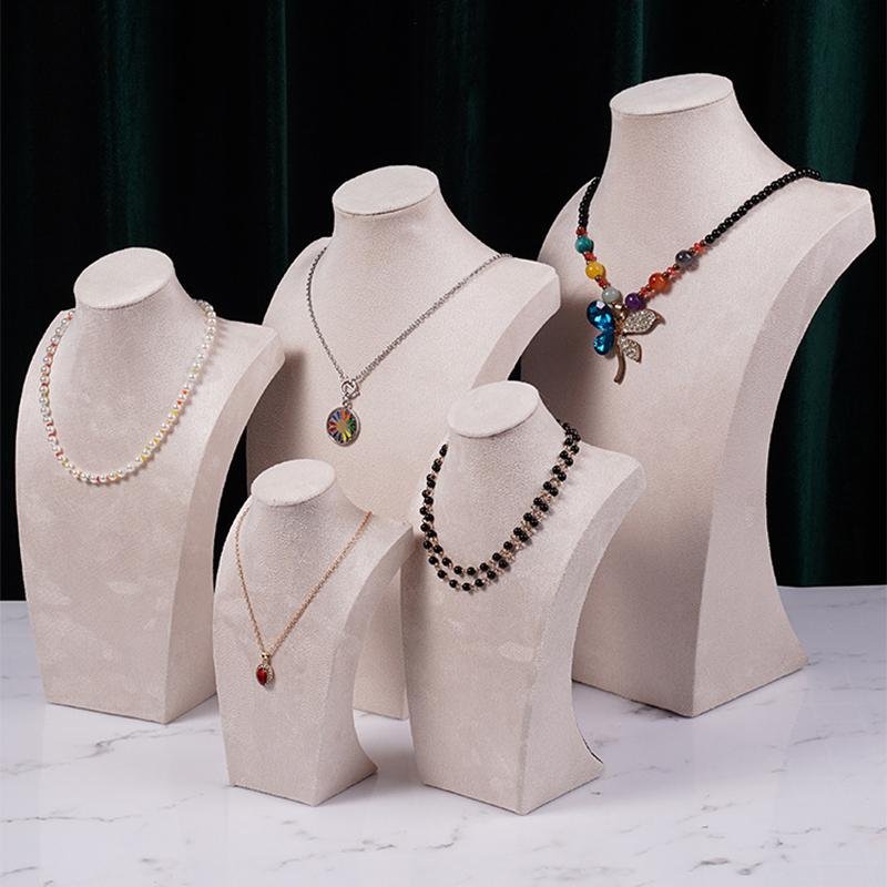 Бархатная стойка для демонстрации ювелирных изделий, стойка для демонстрации ювелирных изделий, элегантная стойка для демонстрации ожерелий, реквизит для демонстрации ювелирных изделий