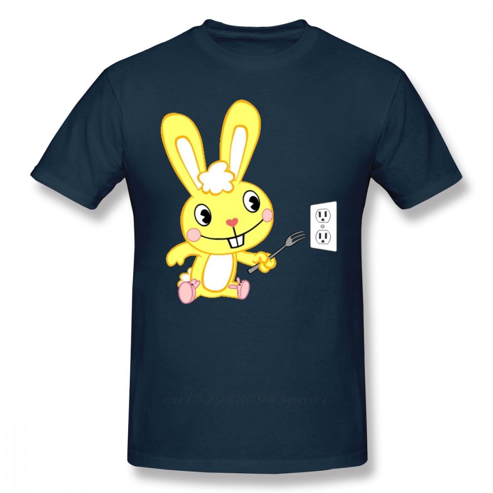 Футболка Happy Tree Friends Футболка Happy Tree Friends Кадлс Мультяшный Принт Хлопок Короткий Рукав Футболка Оверсайз Веселая Футболка