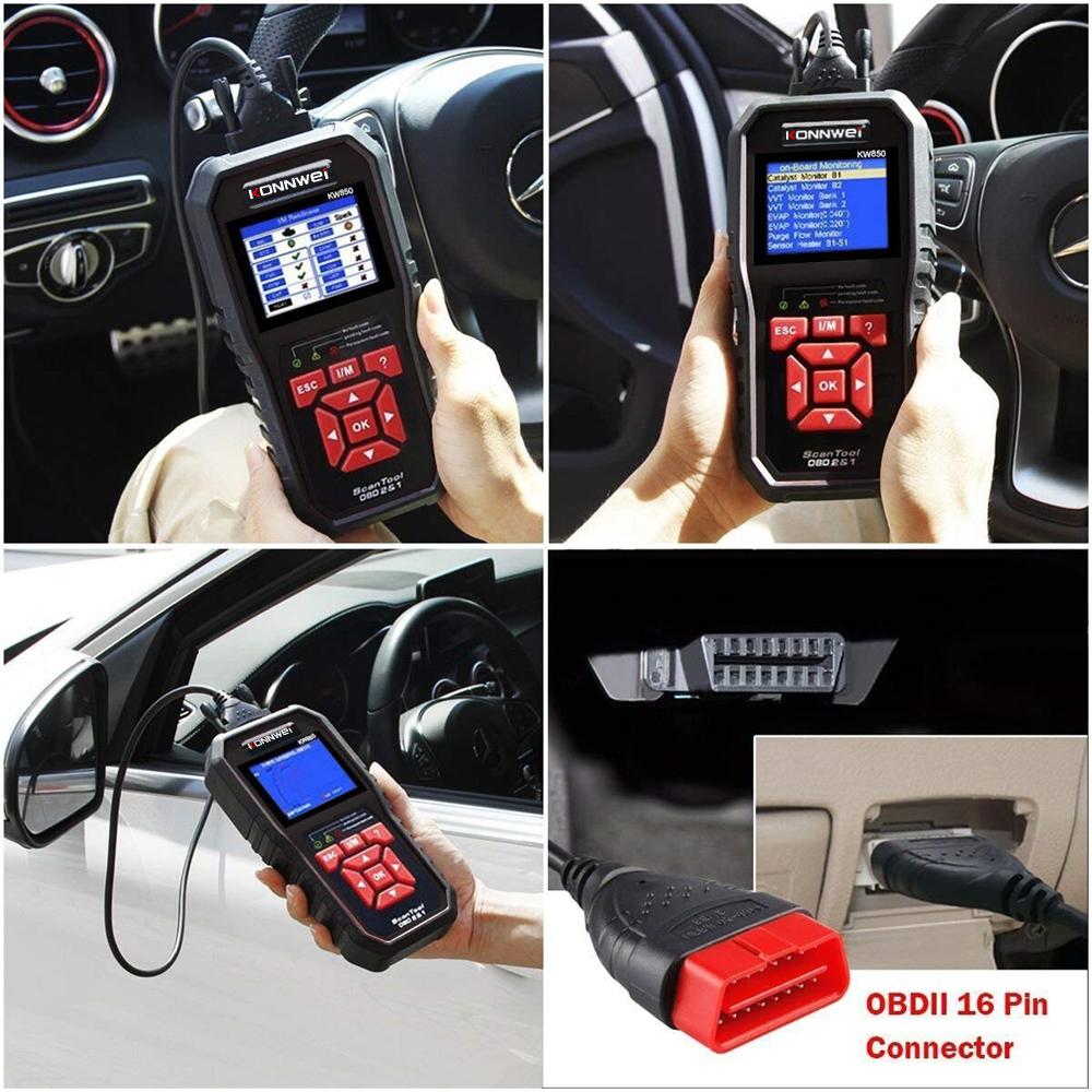 2026 KONNWEI KW850 Car OBD2 Diagnostic Tools Auto Scanner Engine System Check Live Data Clear Code Reader DTC Lookup Fault Code