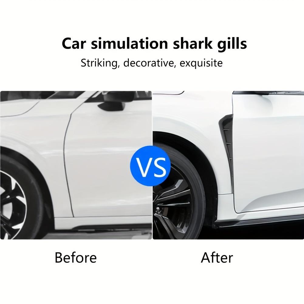 1 Pair Universal Automobile Fender Stickers-Air Outlet Decals Simulating Side Protection