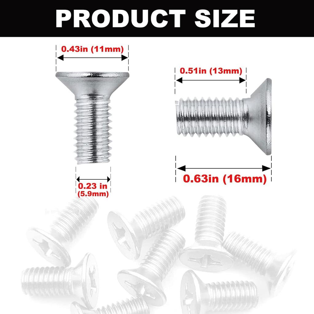 Automotive Screw Rotor Brake Disc Retaining,93600-06014-0H,Stainless Steel Retaining Screws for Front and Rear (8)
