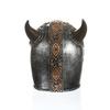Viking-style Skull Helmet Figurine, Vintage Decorative Craft,Skull Personality Piggy Bank Halloween Decorative Artifact