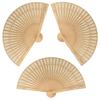 3 Natural Wooden Fans To Decorate 20 Cm