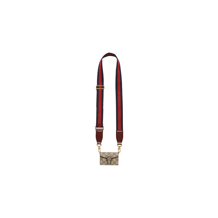 Gucci Сумка через плечо Dionysus GG Canvas Mini Бежевый Эбеновый Серебряная фурнитура Ремень-лента для женщин Ежедневная поездка Вечеринка Подарок 696804-UI1MX-8852
