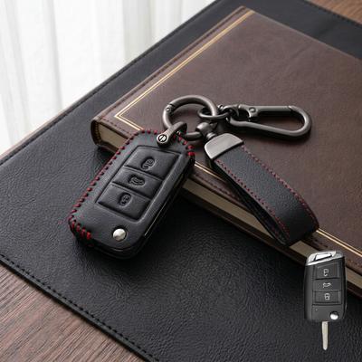 Кожаный чехол для брелока автомобиля для VW Golf MK7 GTI Polo MK6 MK7 Tiguan MK2 Passat B8 Jetta MK6 MK7 Beetle Touran Защитный чехол для ключа