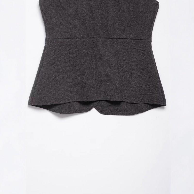 Womens Slim Fit Knit Vest Blazer Collar Casual Sleeveless Top Fashion All Match 2025