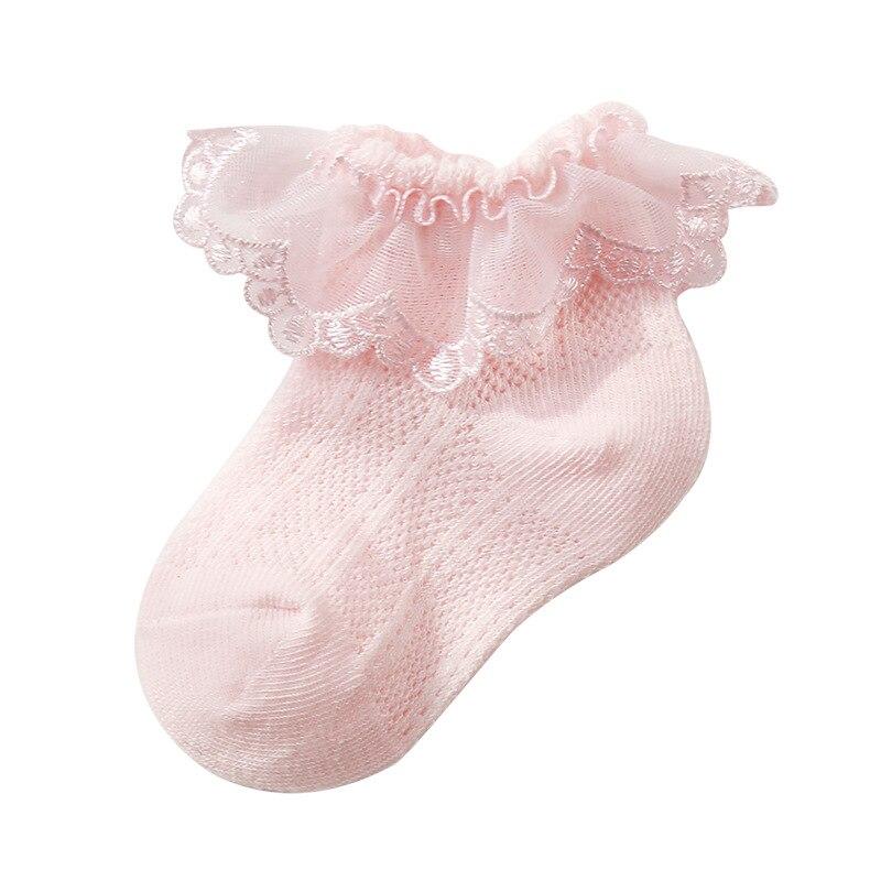 Новые короткие носки до щиколотки для маленьких девочек, летние тонкие хлопковые носки принцессы для танцев, кружевные носки для девочек 3-12 лет, детские носки