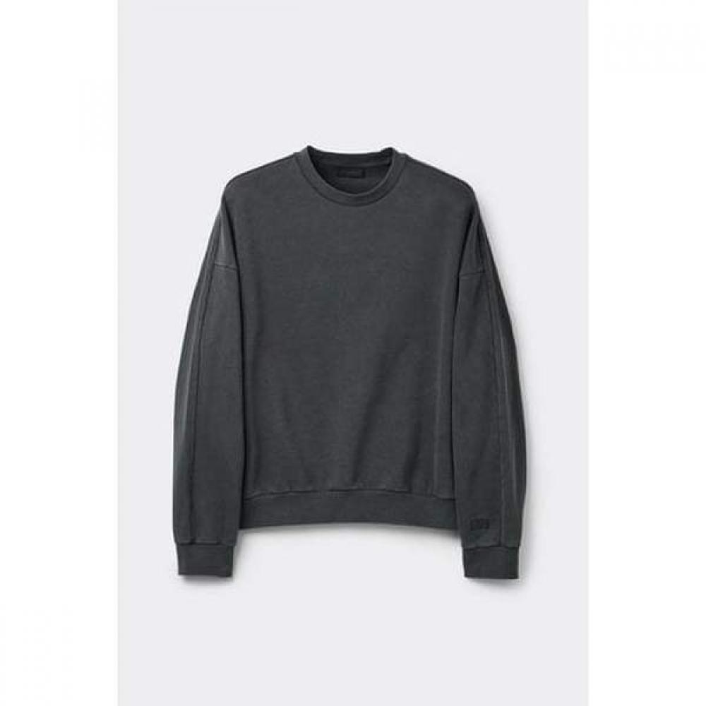 Customellow Oversized Fit Gray Dyed Cotton Sweatshirt Cqtaw25512gyx