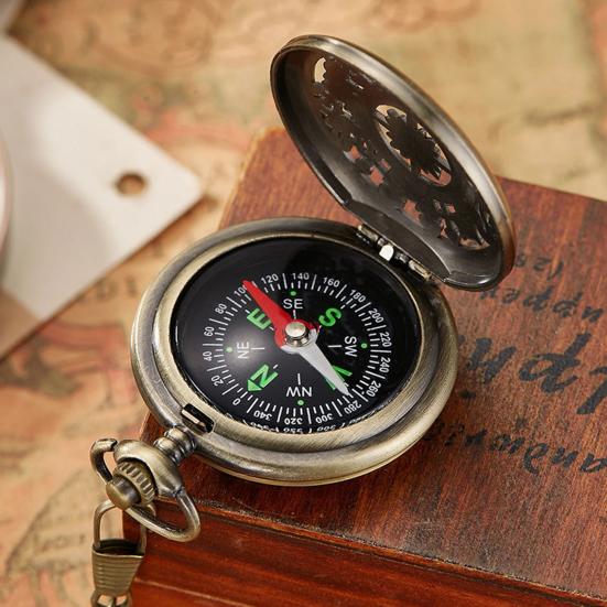 Pocket Watch Chic Portable Precise Print Compass Pocket Watch Hiking Pocket Watch Compass Outdoor Compass Camping Supplies