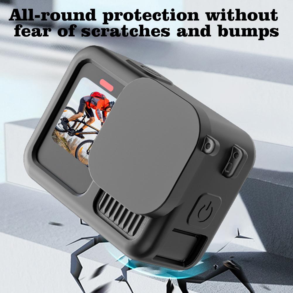 Для 13 Черный Защитный Чехол Корпус Защитник Силикон Для Go Pro Крышка Ремешок +  W6P3