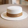 Korean Style Women Summer Straw Hat Wide Brim UV Protection Elegant French Fedora Beach Sun Hat Adjustable for Travel