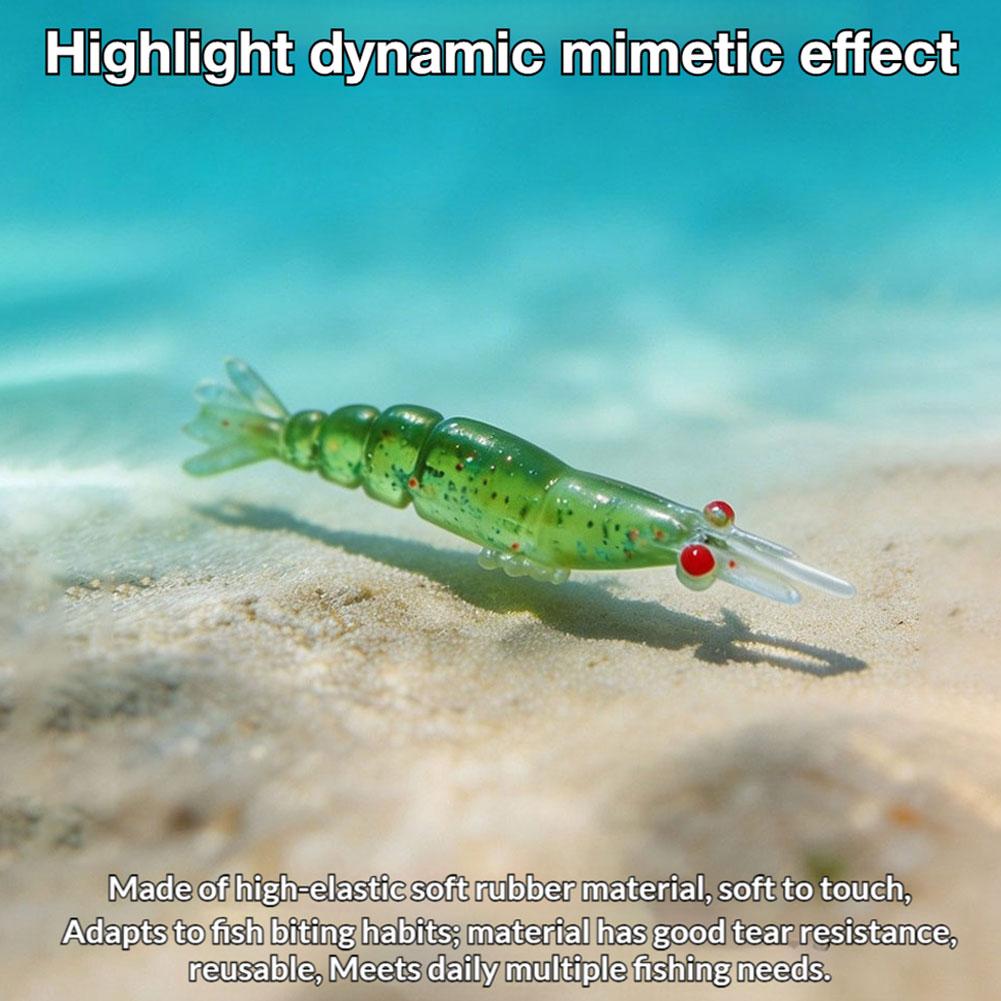 10Pcs/box Silicone Shrimp Lure Bait Mini Soft Grass Shrimp Glow-in-the-dark Bait 3cm/4cm Transparent Fake Baits Fishing Lures