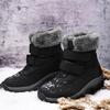 Plush High-top Boots Women Warm Snow Boots Non-slip Winter Cotton Shoes Waterproof Outdoor Hiking Sneakers