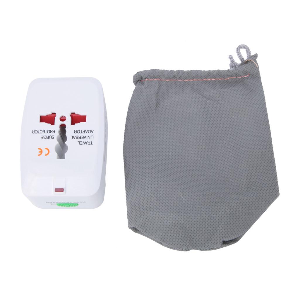 Flame Retardant ABS Single USB International Travelling Power Plug Adapter AC 100 240V 10A