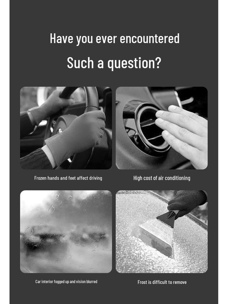 Автомобильный обогреватель 12 В с быстрым нагревом: Зимний антизапотеватель и размораживатель стекол