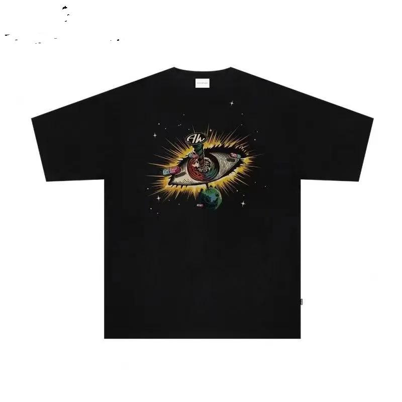 Высококачественная 100% хлопковая футболка, летняя, свободного покроя, с круглым вырезом, мужская, с коротким рукавом, фирменный узор, напечатанный, женская футболка, спортивный, фитнес-топ