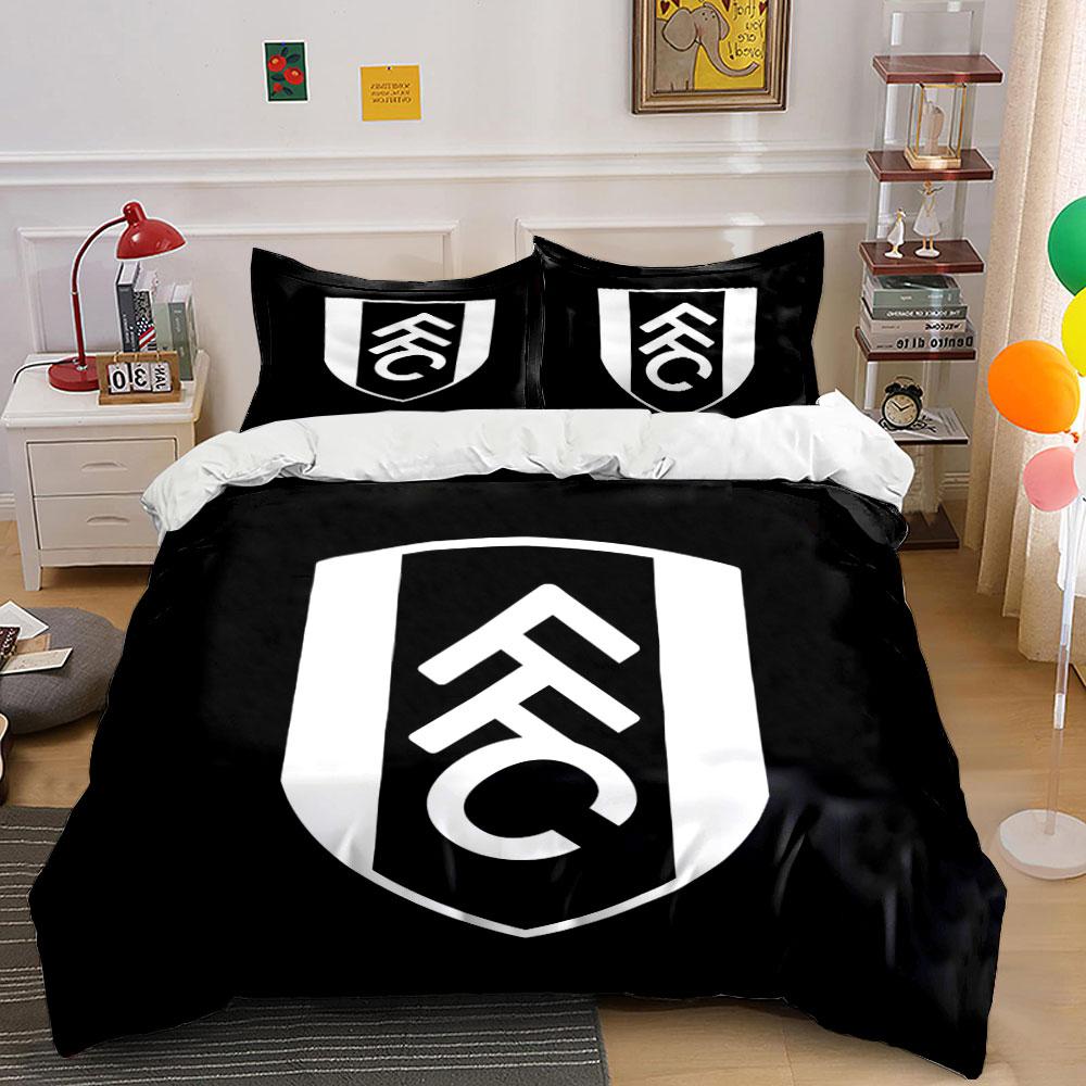 Fulham FC logo pattern. Bedding sets Duvet cover sets Duvet covers Pillowcases(1*Duvet Cover 2*Pillowcases without duvet insert)