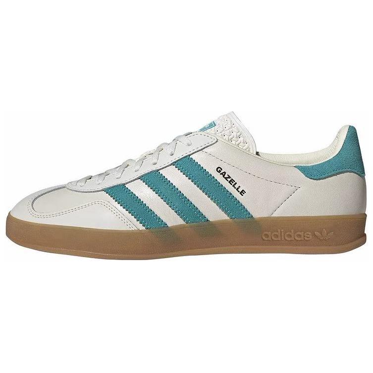 adidas Gazelle Indoor Chalk Бирюзовые кроссовки унисекс Крем-мелово-белая обувь-белая JI2583