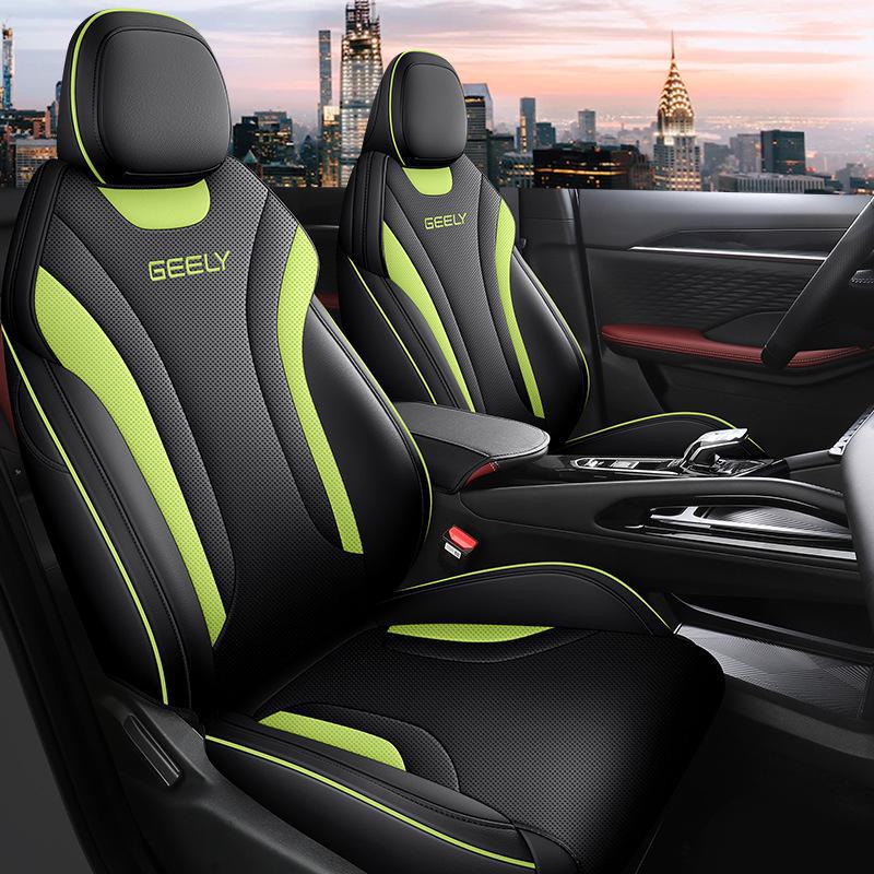 Binyue Cool 2022 Universal Leather Car Seat Covers - Four Seasons, Detachable, Full Surround Design