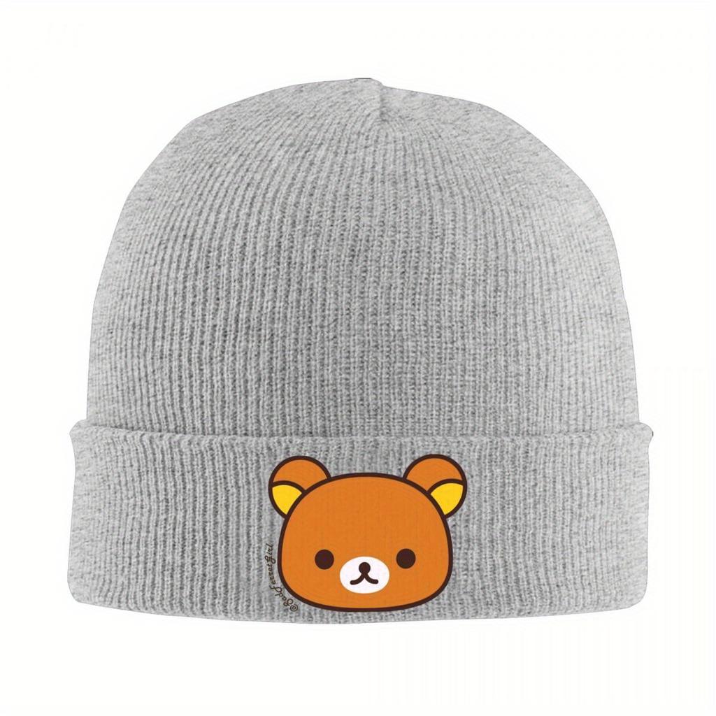 Рилаккума Корилаккума Шапки-колпаки Шапки-бини Дизайн Вязаная шапка Весна Y2K Крутая Унисекс Взрослая Хиппи Теплая Эластичная шапка