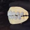 Custom 925 Solid Silver Iced Diamond Grillz 18K Gold Plated VVS Moissanite Hip Hop Jewelry Passes Diamond Tester
