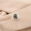Oval Moss Agate Gemstone 925 Silver Birthday Cocktail Mother Gift Ring Jewelry RR-28-26