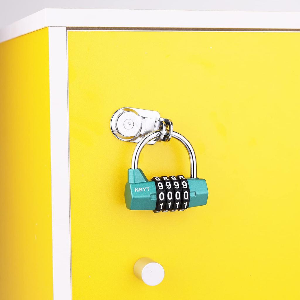 NBYT 4-значный кодовый замок с цинковым кодом сброса для спортзала, шкафа, гардероба, запирающегося шкафчика, ящика для инструментов…