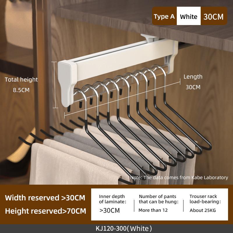 Top Mount Wardrobe Hanger Pulling Out Hangers Extendable Clothes Rail Adjustable Wardrobe Telescopic Rail Rack Trouser Organiser