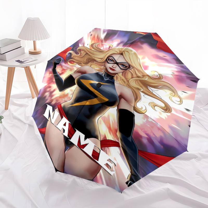 Personalized Name M-Marvel Print Umbrella - Automatic Open/Close, Eight-Rib Durable Frame, Automatic Folding Umbrella