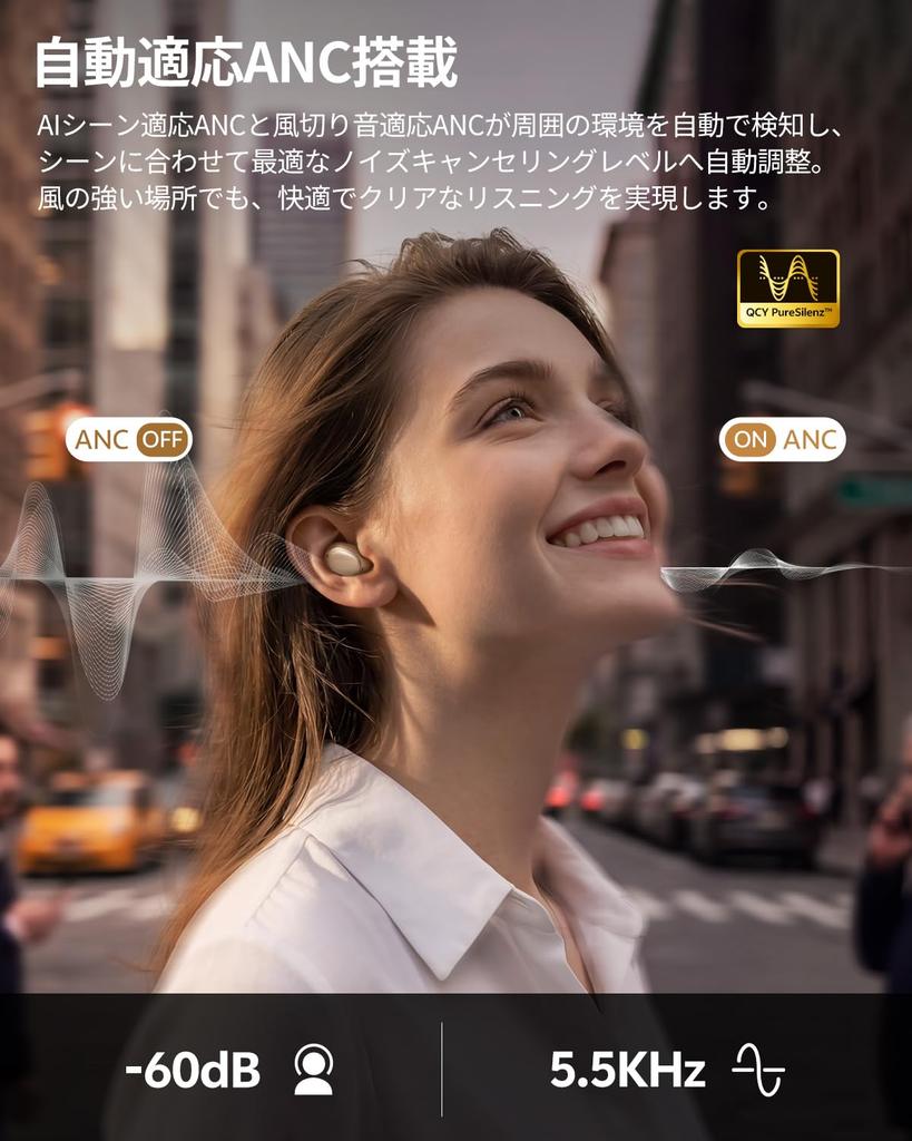 Беспроводные наушники QCY MeloBuds A30 с шумоподавлением, Bluetooth, до 50 часов работы, 8 микрофонов для окружающего звука