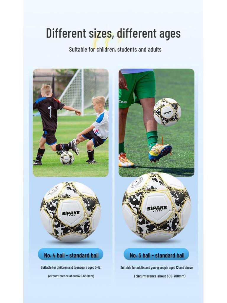 Цельный полиуретановый футбольный мяч для детей - размеры 4 и 5, идеально подходит для начальной, средней школы и детского сада, для тренировок в помещении и на открытом воздухе, готов к соревнованиям.