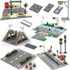 Пешеходный мост MOC Игрушки Строительные блоки Городская сцена дорожного движения Вид на улицу Детали Кирпичики Дорога Мотодорога Совместимый City bricksi
