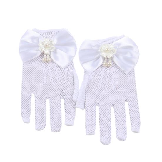 Короткие перчатки для маленьких девочек 45755 лет Чаепитие Свадьба