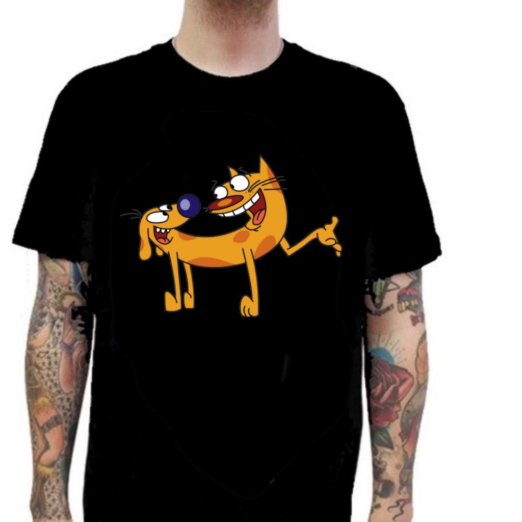 CatDog T-Shirt: 90s Cartoon Nostalgia, Unisex Cotton Tee