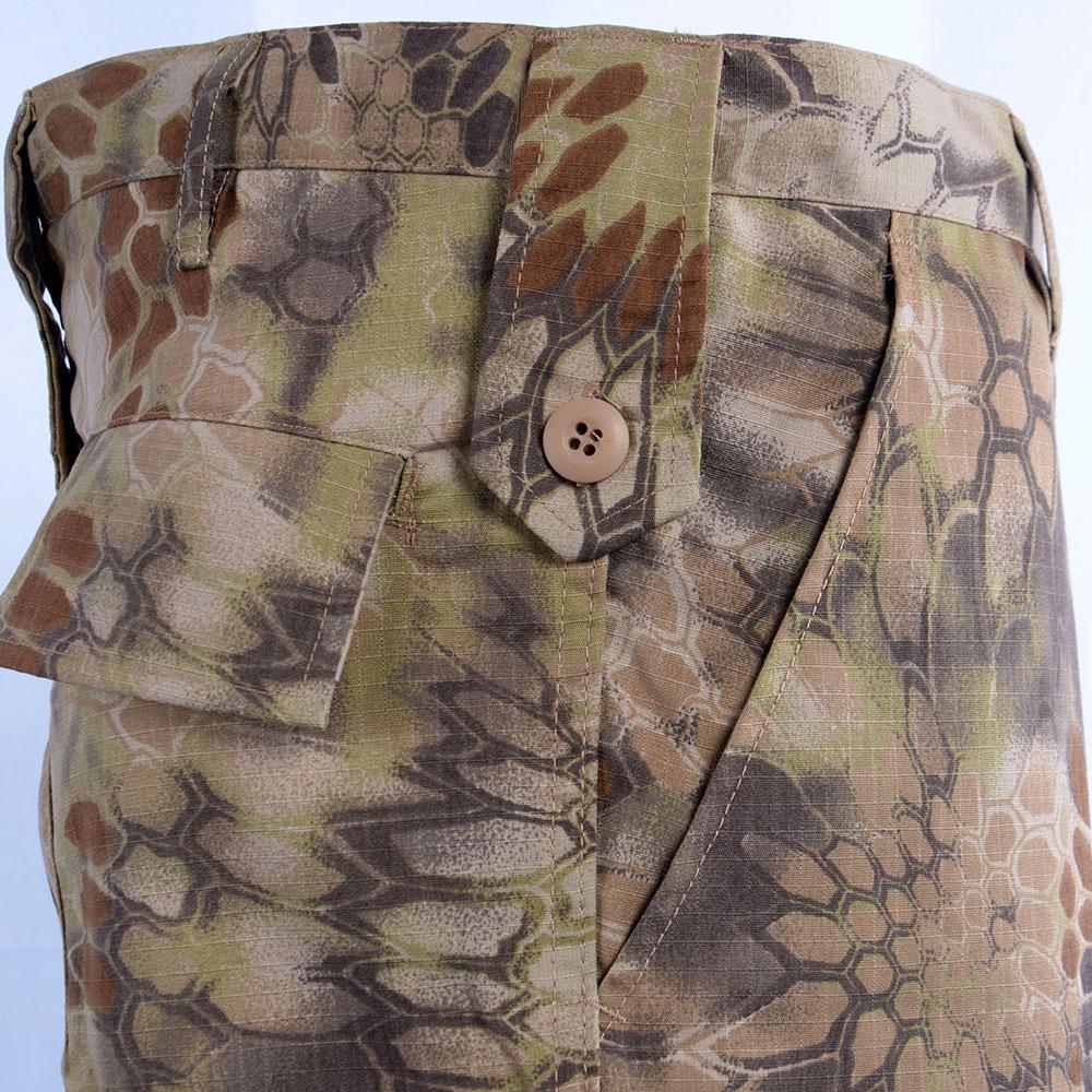 Hunting Camouflage Ribstop Suit Blouse Cargo Pants Set With Hat