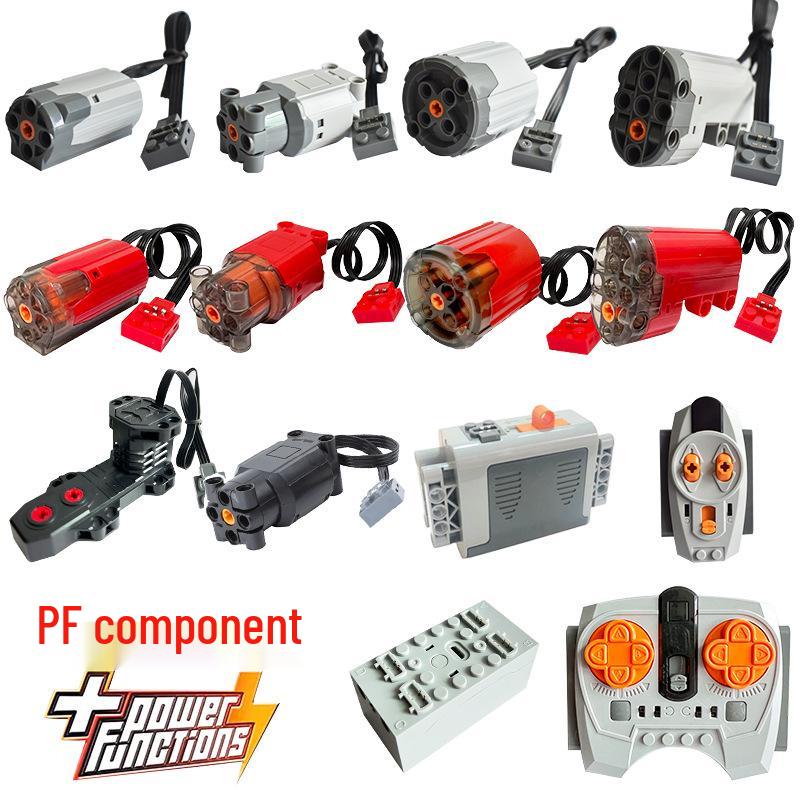 Пульт управления Высокоскоростной двигатель и Батарейный блок для кирпичиков Lego с черными, красными и светлыми модификациями