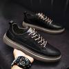 Модные осенние черные кроссовки мужские модные на шнуровке плоские повседневные спортивные туфли всепогодные уличные легкие мужские кроссовки для бега 2025