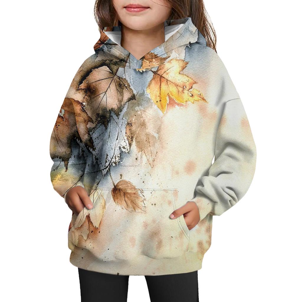 Girls' Hooded Tie-Dye Sweatshirt - Pullover Print Top