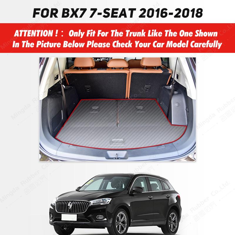 Car Trunk Mat For BORGWARD BX7 7-Seat 2016 2017 2018 Custom Car Accessories Auto Interior