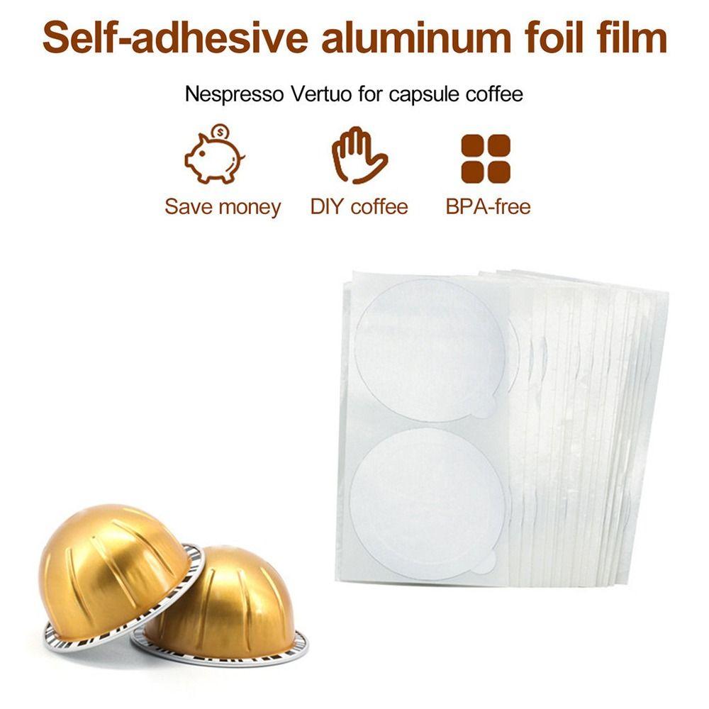 4 шт. многоразовая герметичная чашка из фольги для переносных кофейных капсул для Nespresso Vertuoline