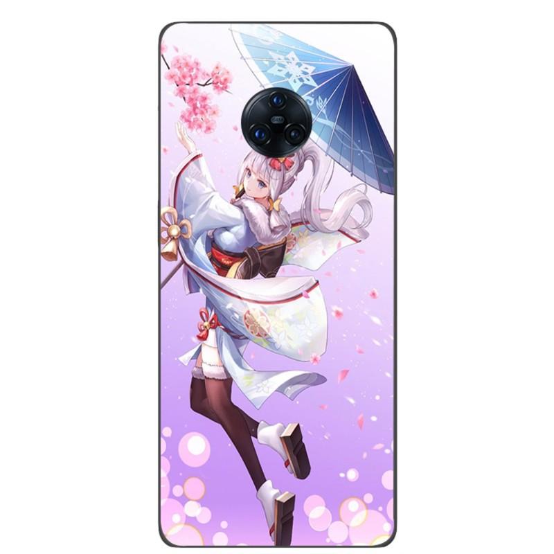 Чехол для телефона Kamisato Ayaka Genshin Impact для VIVO Y95 Y93 Y31 Y20 V19 V17 V15 Pro X60 NEX, мягкий черный чехол для телефона