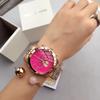 MICHAEL KORS Runway Women's Quartz Chronograph Watch Pink Dial Stainless steel Strap 45mm MK5931