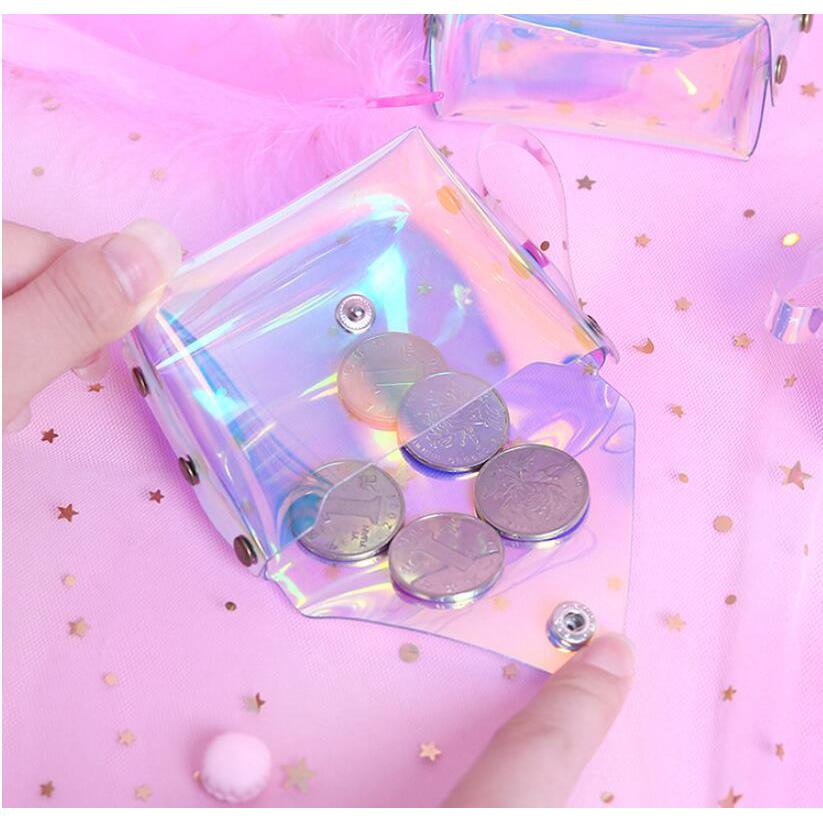 eTya Transparent Coin Purse Women Small Wallet Female Change Purses Mini Children's Pocket
