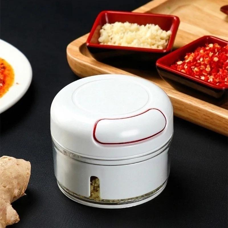 Ручной съемник чеснока, мини-давилка для чеснока, измельчитель чеснока, пюре, измельчитель имбиря и чили, артефакт для резки овощей